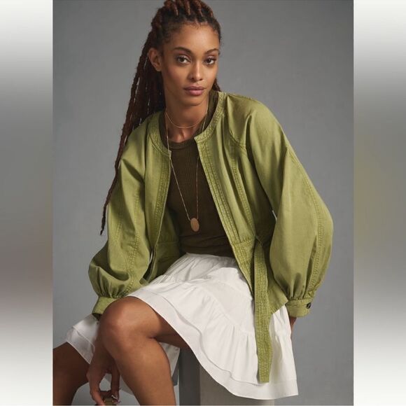 Anthropologie Belted Utility Jacket NEW Size Large - Picture 1 of 12